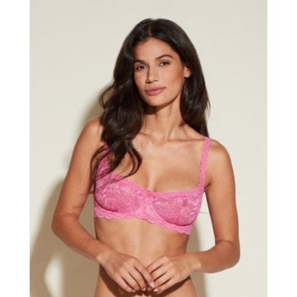 Cosabella Never Say Never Balconette Bra Rani Pink‎ Floral Lace 36G